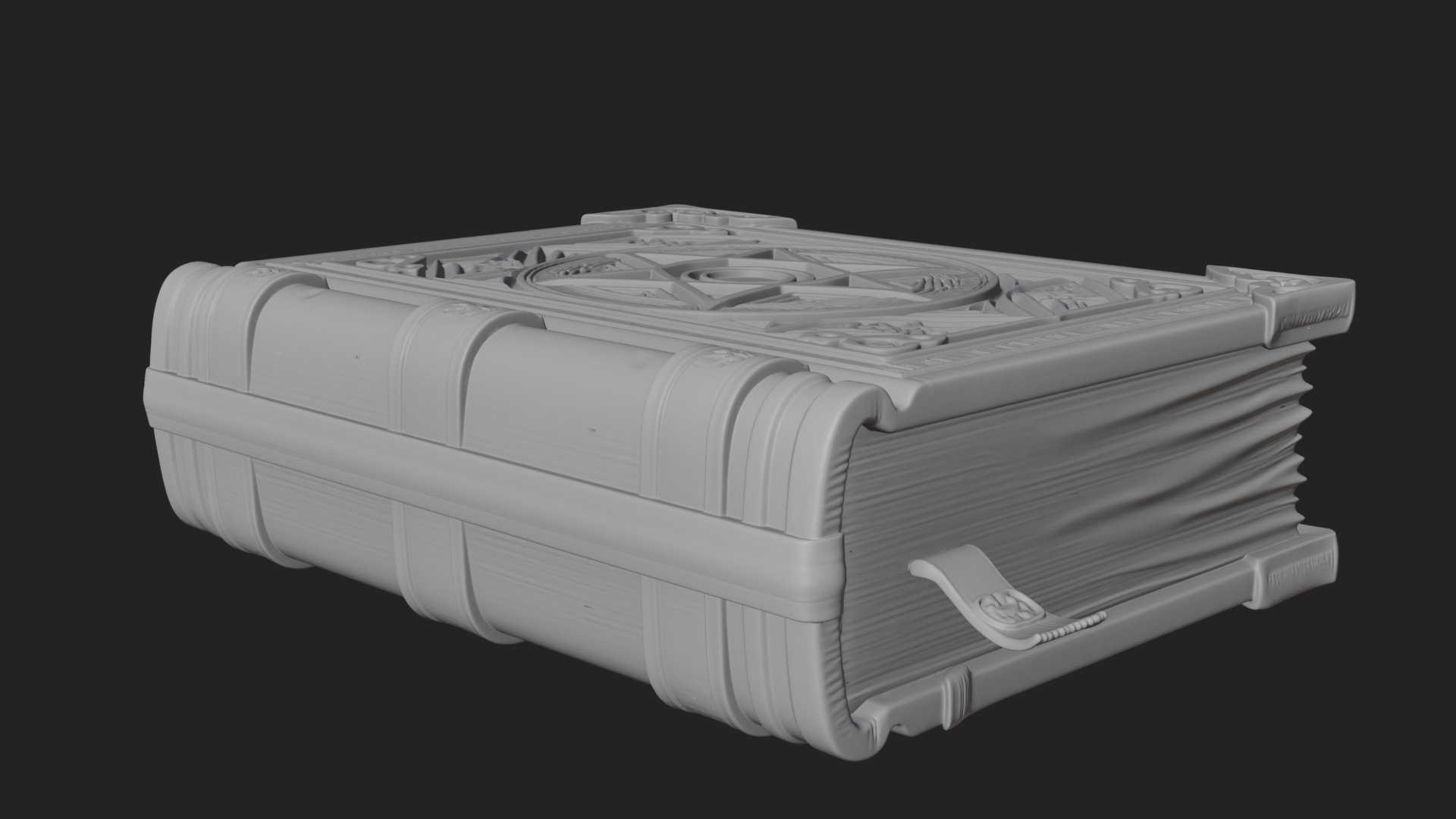 Clasped Arcane Spell Book Model Design 4 3D Print Model 3D Model