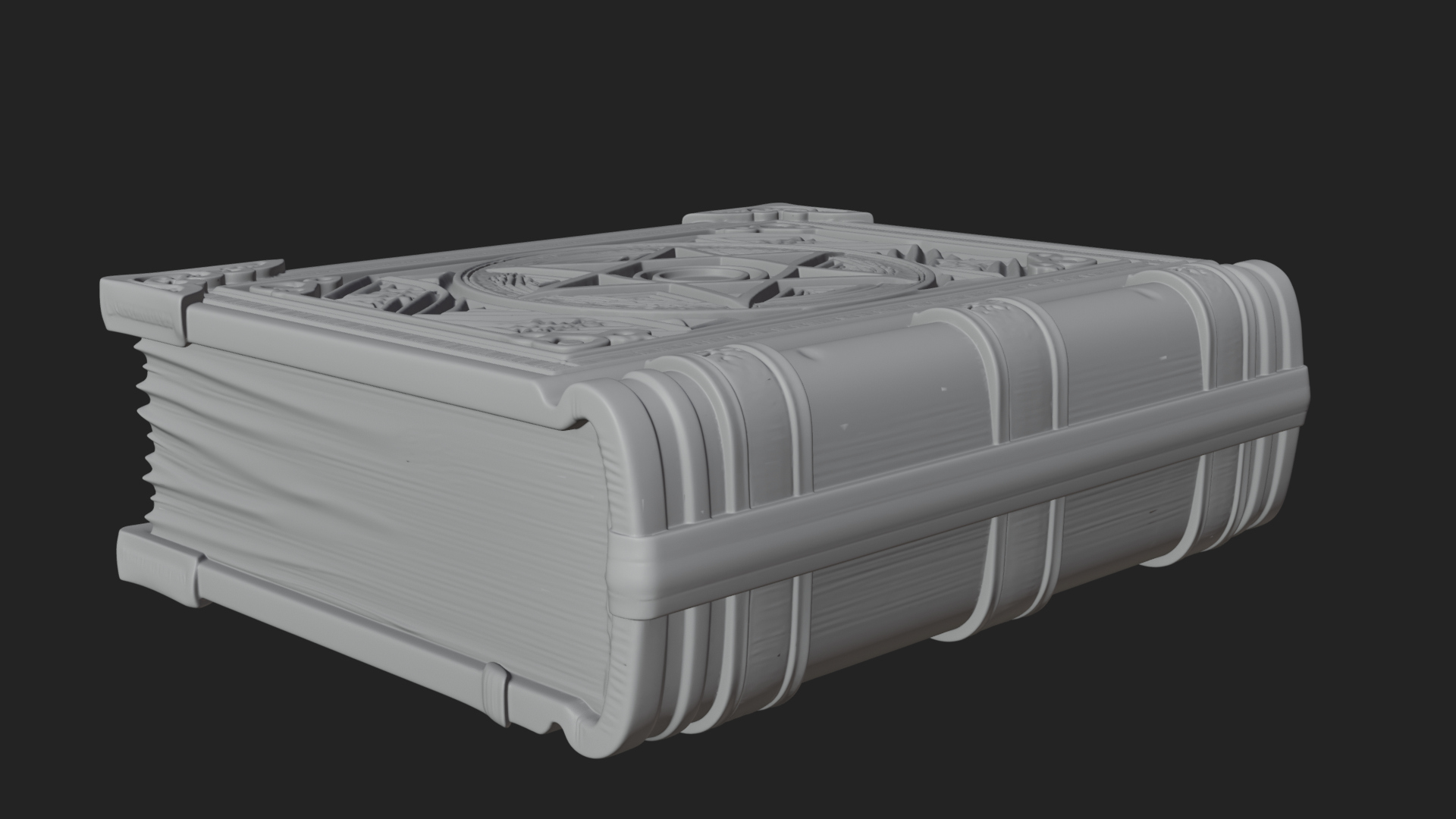Clasped Arcane Spell Book Model Design 4 3D Print Model 3D Model