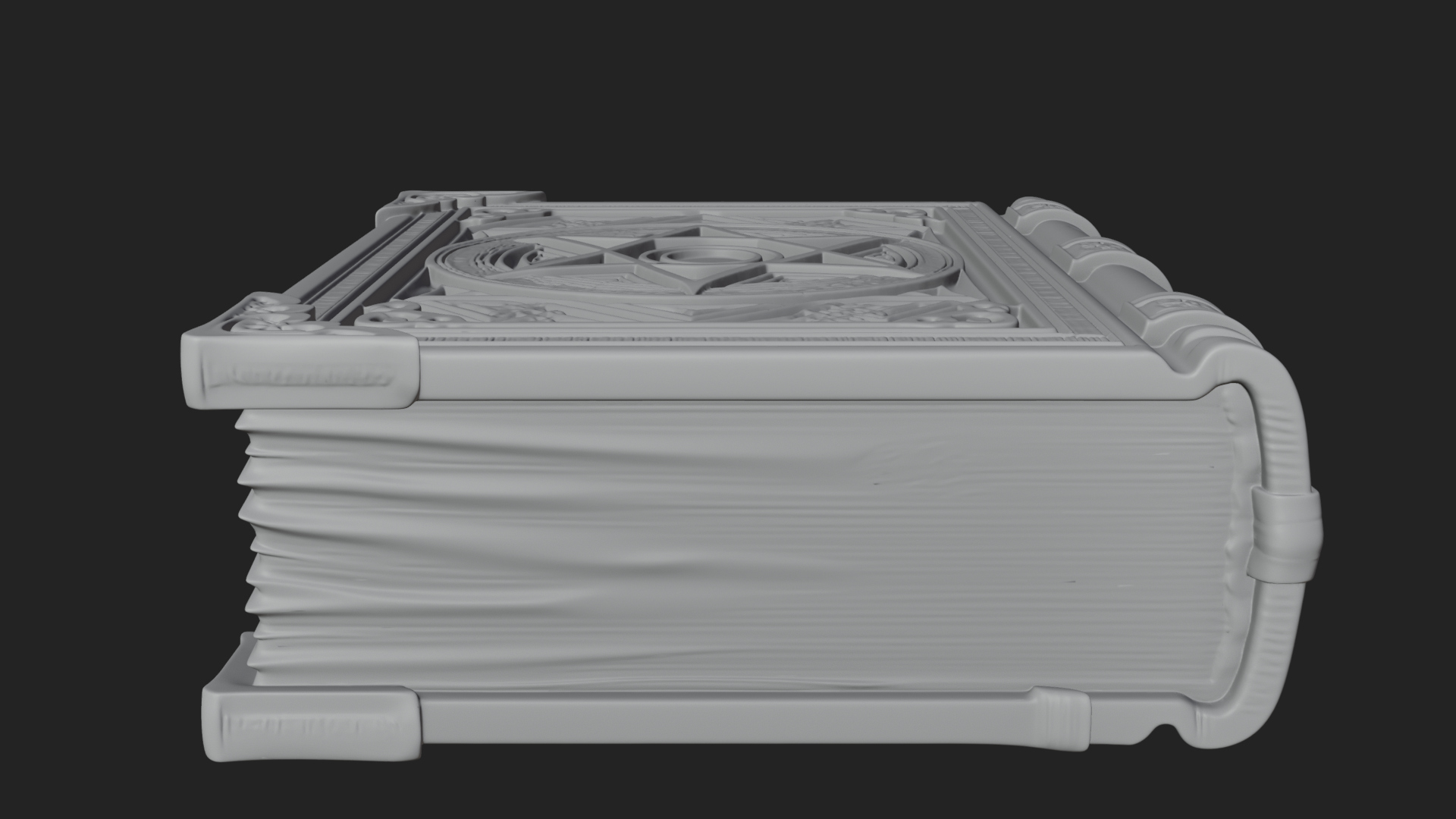 Clasped Arcane Spell Book Model Design 4 3D Print Model 3D Model