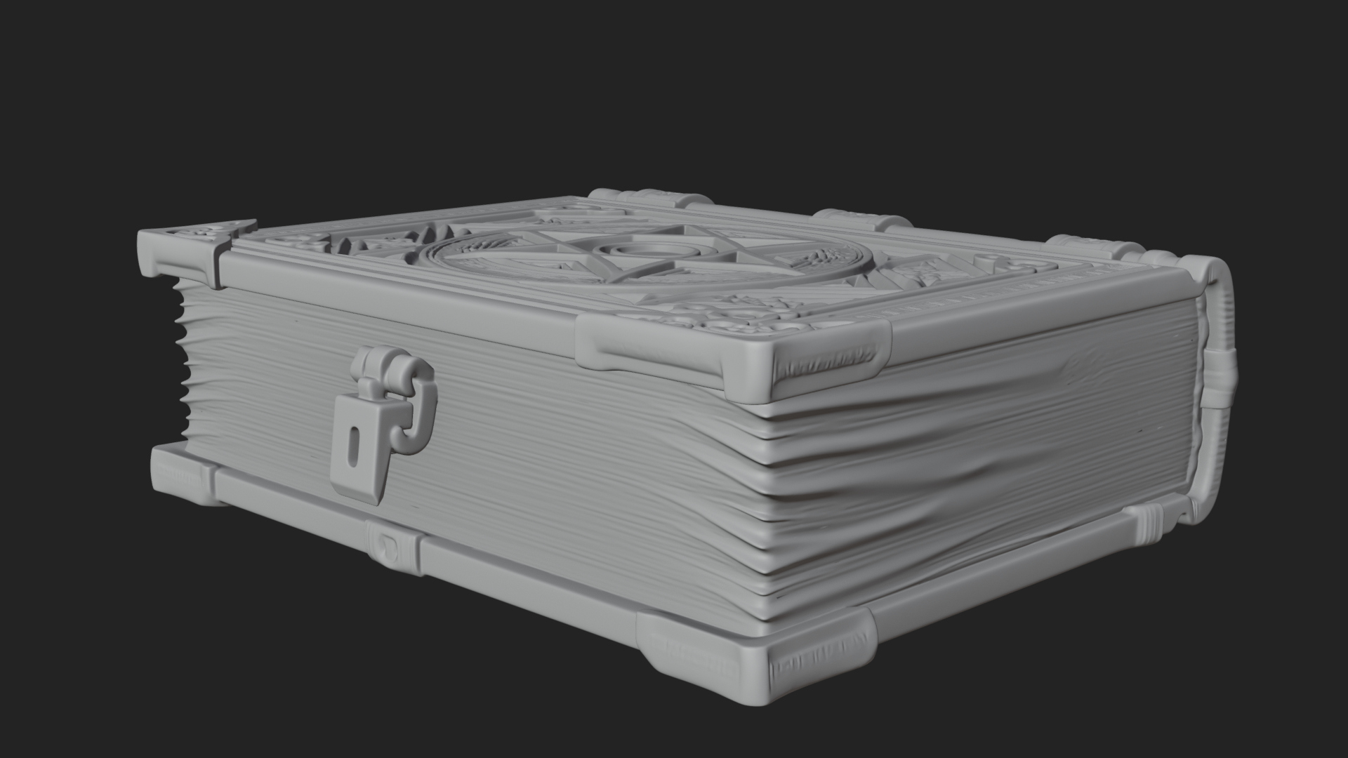 Clasped Arcane Spell Book Model Design 4 3D Print Model 3D Model