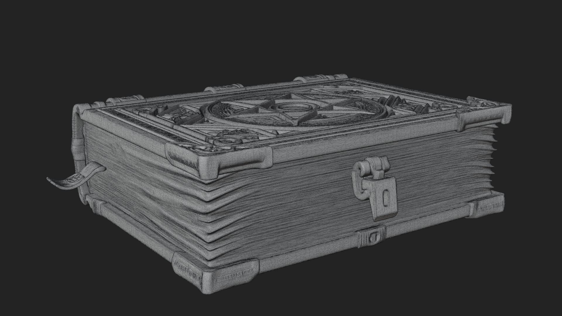 Clasped Arcane Spell Book Model Design 4 3D Print Model 3D Model