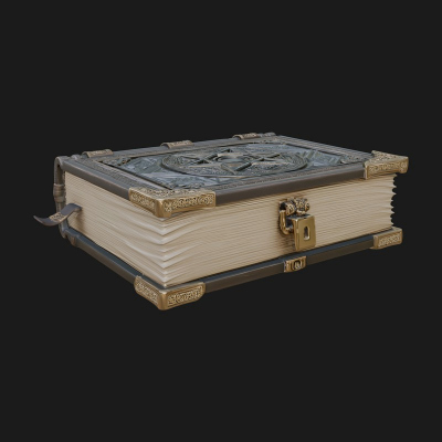 Clasped Arcane Spell Book Model Design 4 3D Print Model