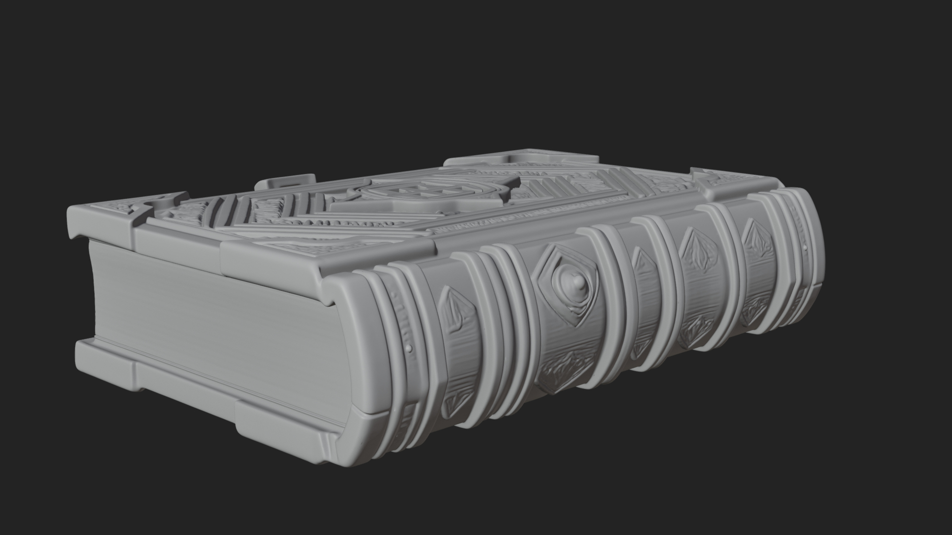 Clasped Arcane Spell Book Model Design 5 3D Print Model 3D Model