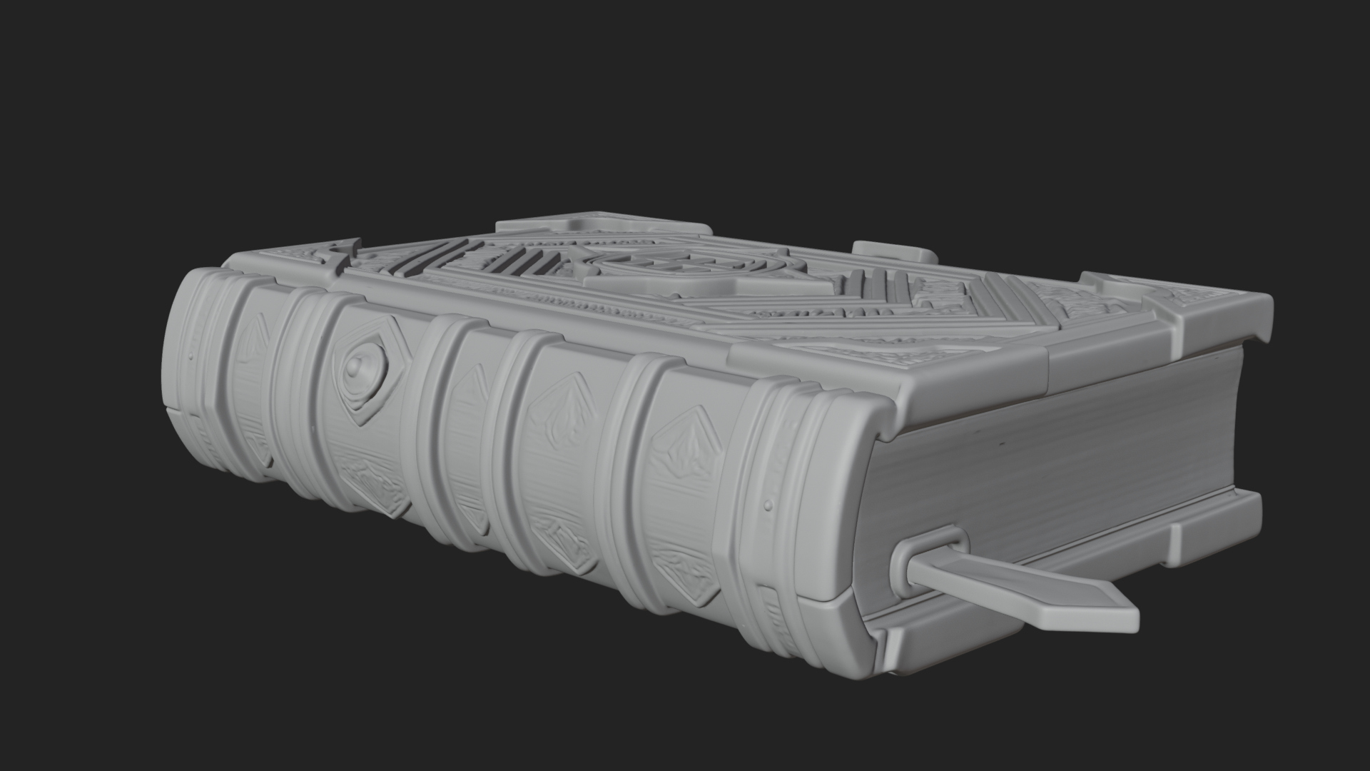 Clasped Arcane Spell Book Model Design 5 3D Print Model 3D Model