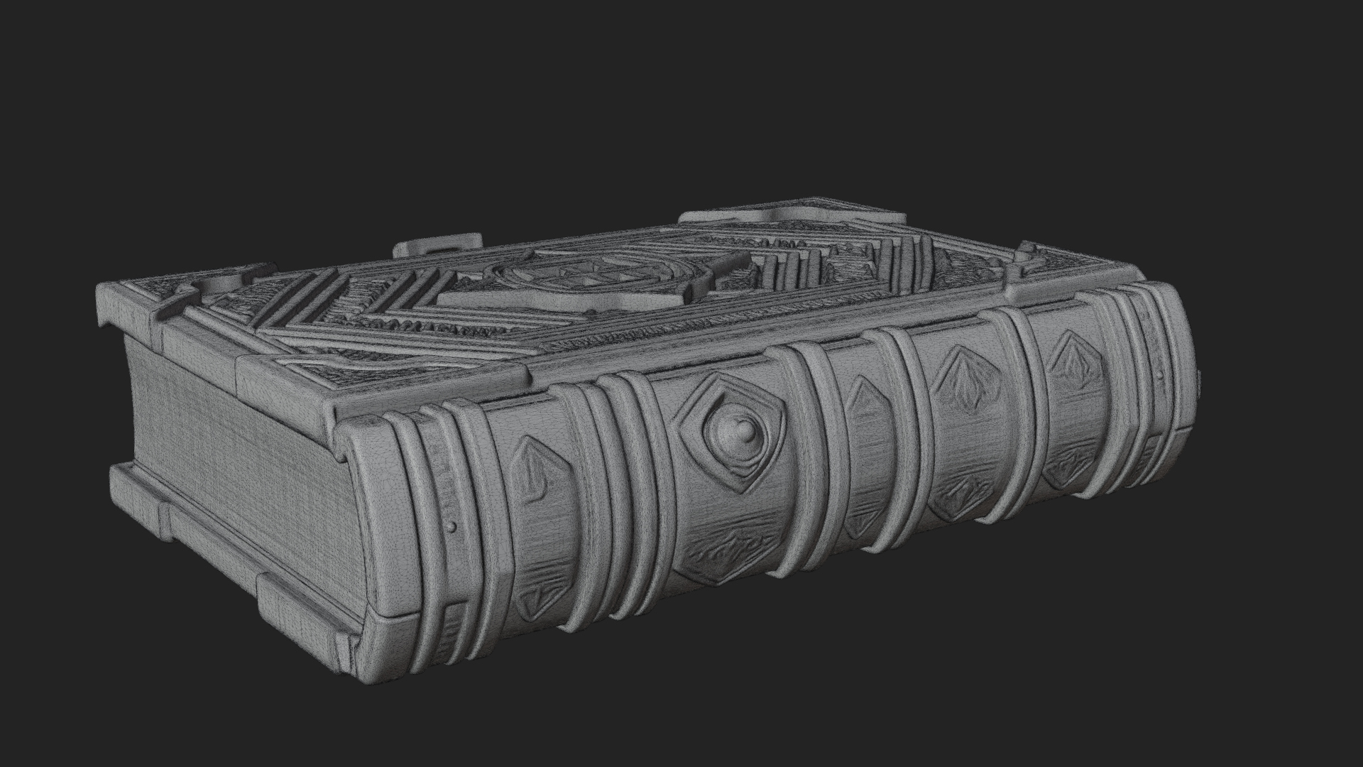 Clasped Arcane Spell Book Model Design 5 3D Print Model 3D Model