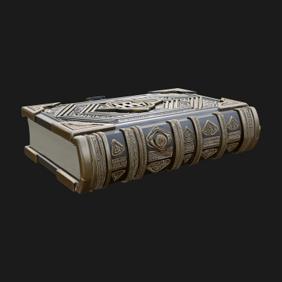 Clasped Arcane Spell Book Model Design 5 3D Print Model
