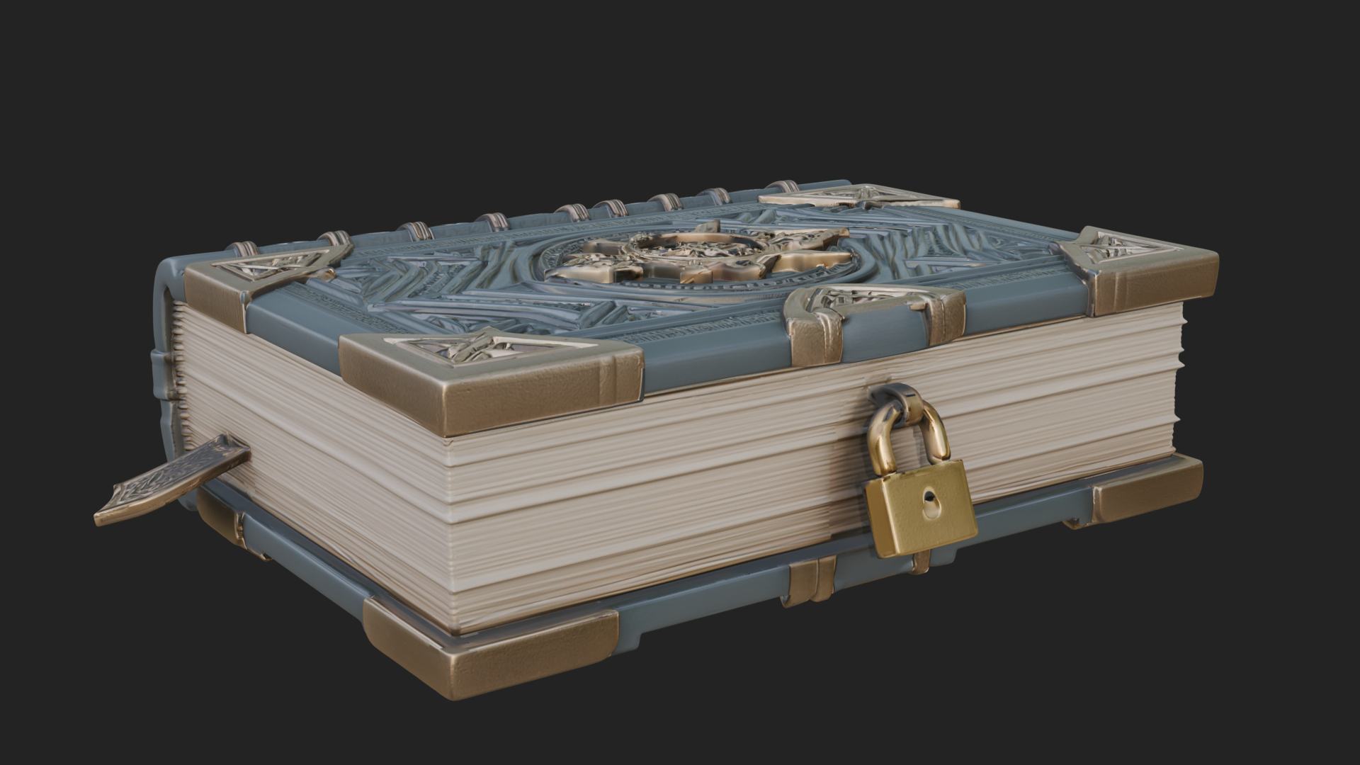 Clasped Arcane Spell Book Model Design 6 3D Print Model 3D Model