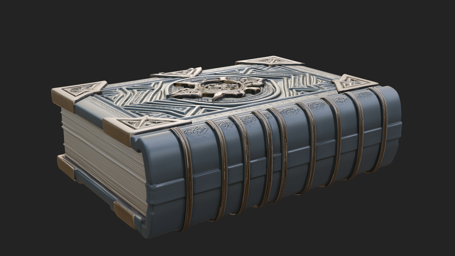 Clasped Arcane Spell Book Model Design 6 3D Print Model 3D Model