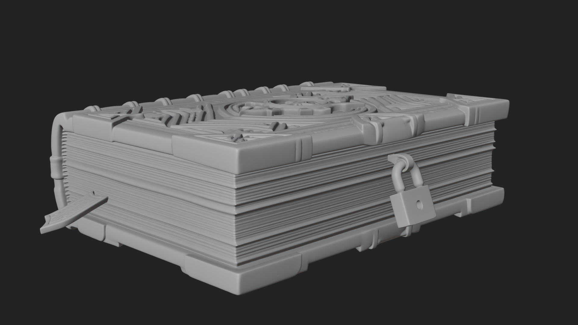 Clasped Arcane Spell Book Model Design 6 3D Print Model 3D Model