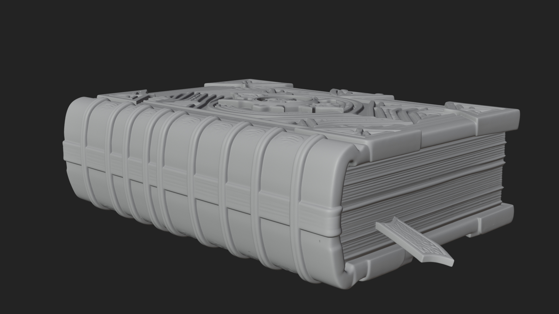 Clasped Arcane Spell Book Model Design 6 3D Print Model 3D Model