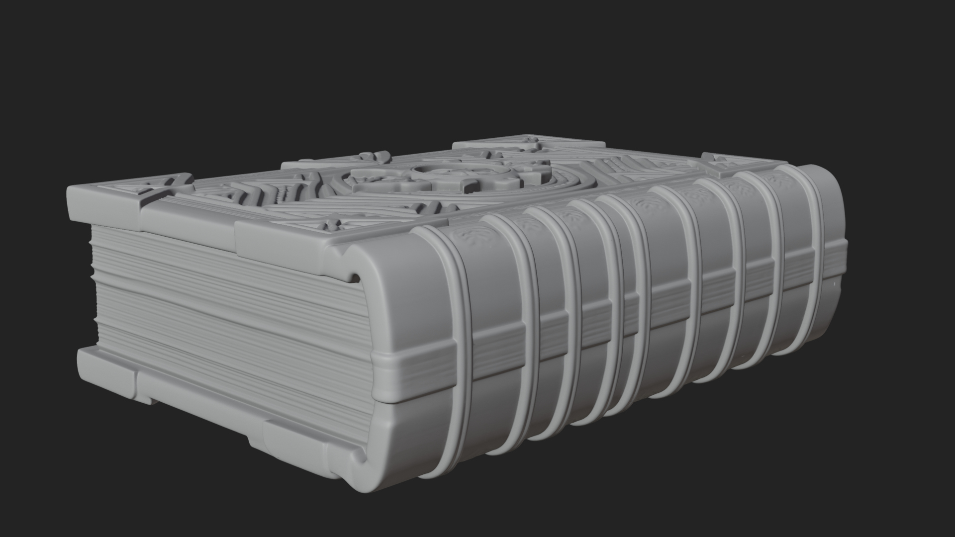 Clasped Arcane Spell Book Model Design 6 3D Print Model 3D Model