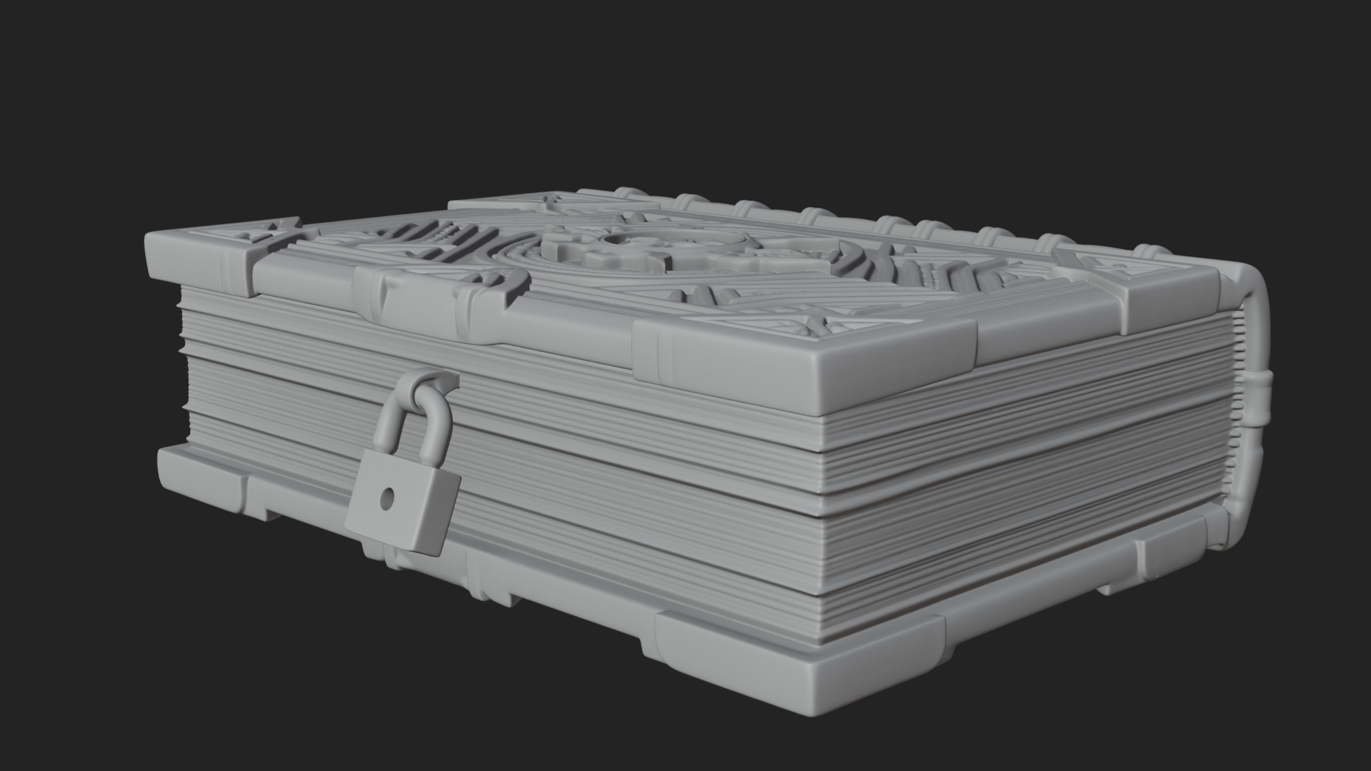 Clasped Arcane Spell Book Model Design 6 3D Print Model 3D Model