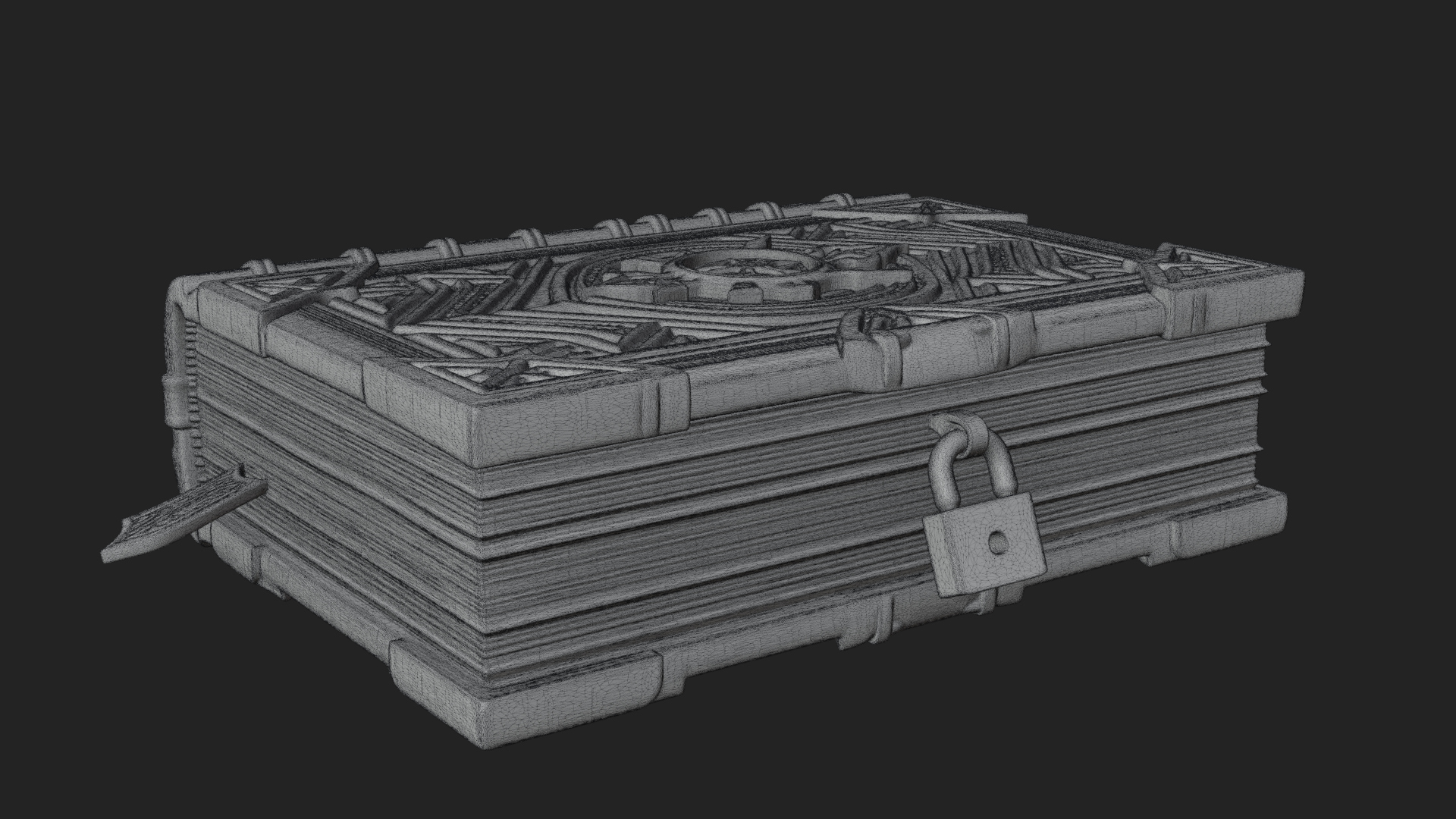 Clasped Arcane Spell Book Model Design 6 3D Print Model 3D Model
