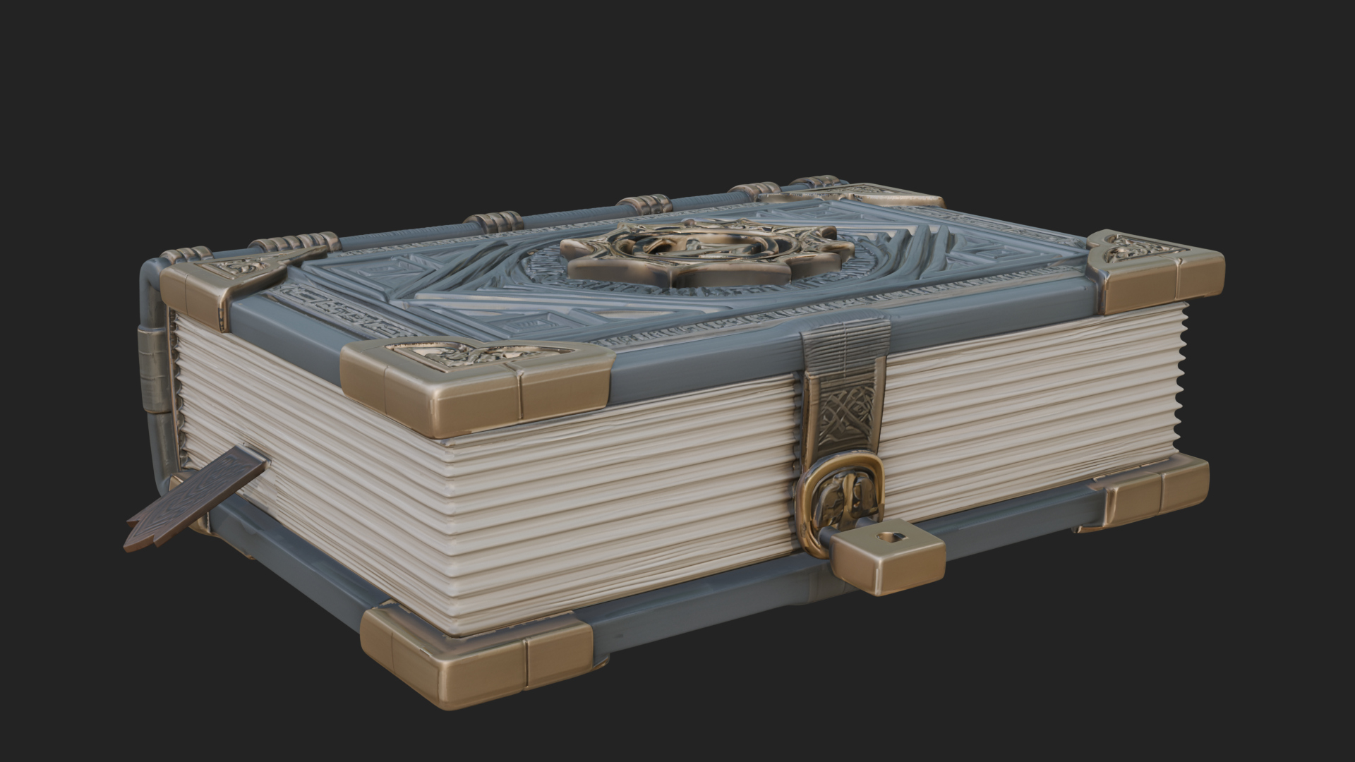 Clasped Arcane Spell Book Model Design 7 3D Print Model 3D Model