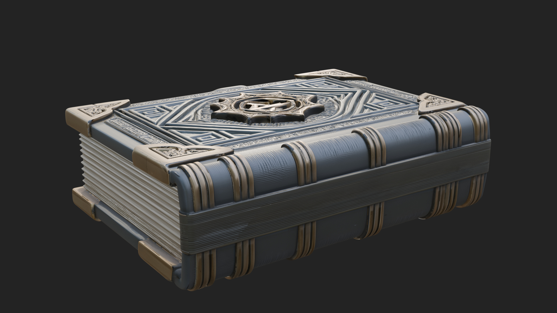 Clasped Arcane Spell Book Model Design 7 3D Print Model 3D Model