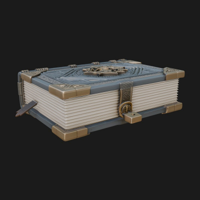 Clasped Arcane Spell Book Model Design 7 3D Print Model