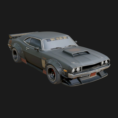 Classic Muscle Car Model Design 1 3D Print Model