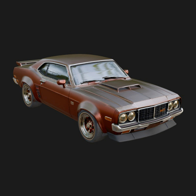 Classic Muscle Car Model Design 14 3D Print Model