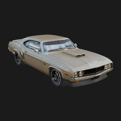 Classic Muscle Car Model Design 15 3D Print Model