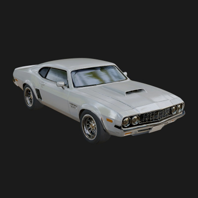 Classic Muscle Car Model Design 2 3D Print Model