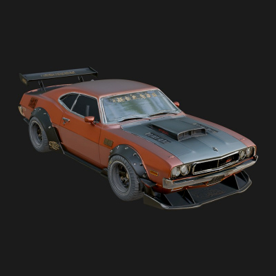 Classic Muscle Car Model Design 7 3D Print Model