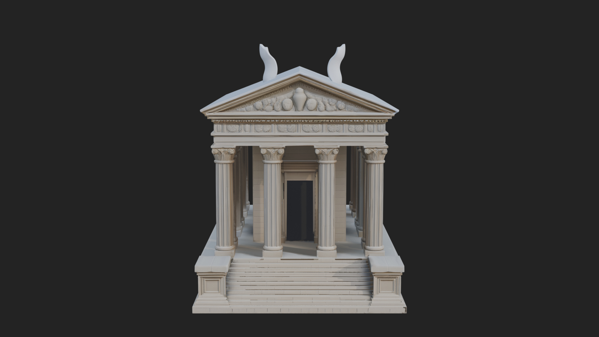 Classical Colonnade Temple Design 1 3D Print Model 3D Model