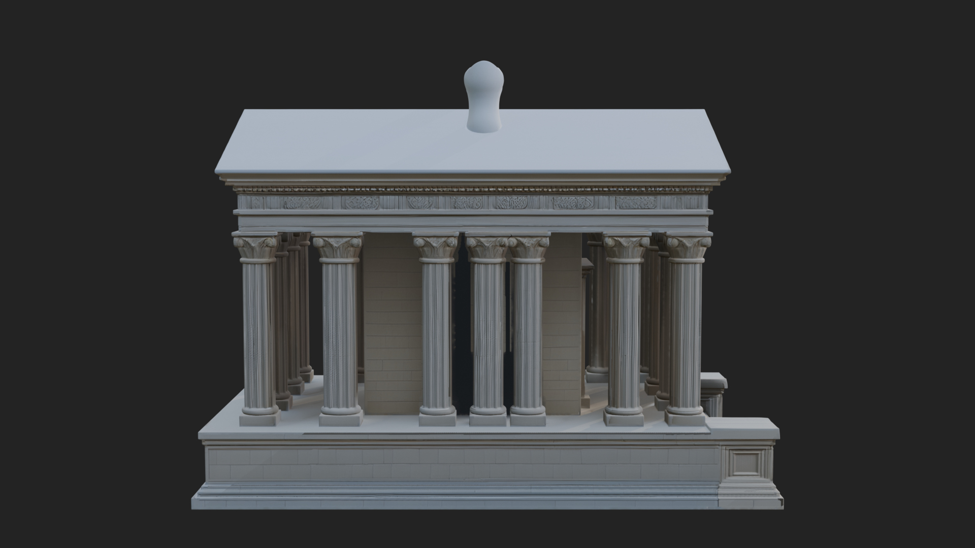 Classical Colonnade Temple Design 1 3D Print Model 3D Model