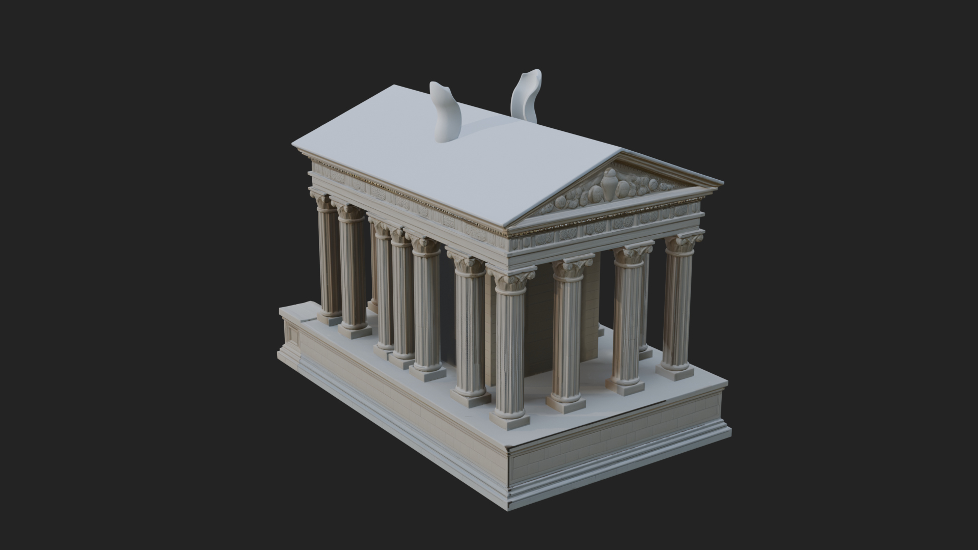 Classical Colonnade Temple Design 1 3D Print Model 3D Model