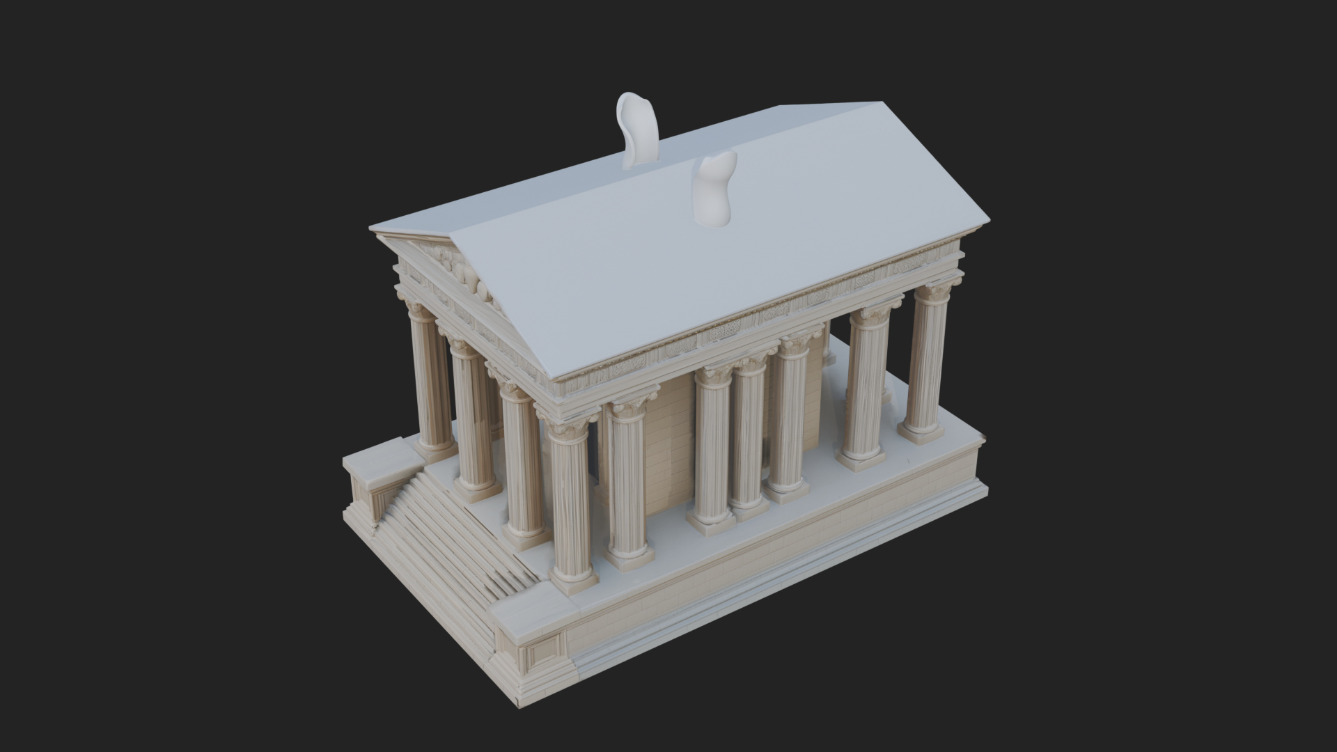 Classical Colonnade Temple Design 1 3D Print Model 3D Model