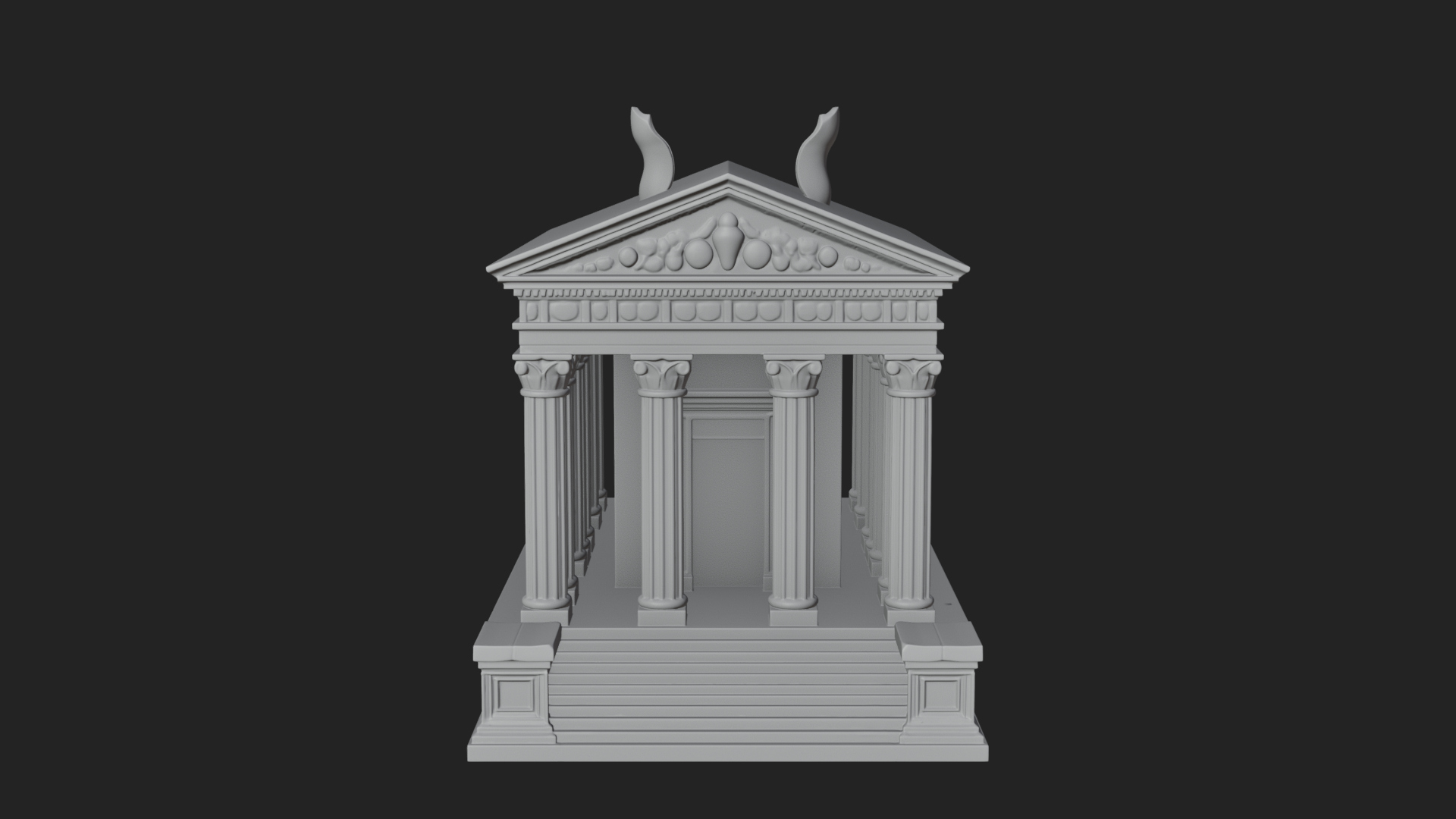 Classical Colonnade Temple Design 1 3D Print Model 3D Model