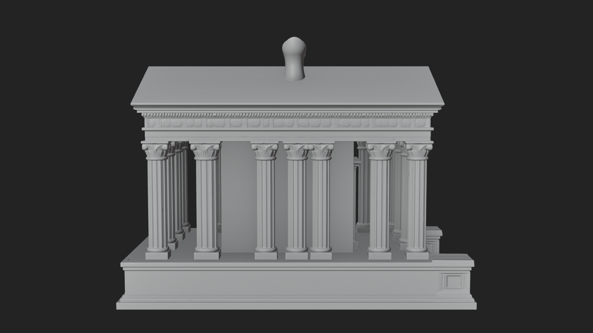 Classical Colonnade Temple Design 1 3D Print Model 3D Model