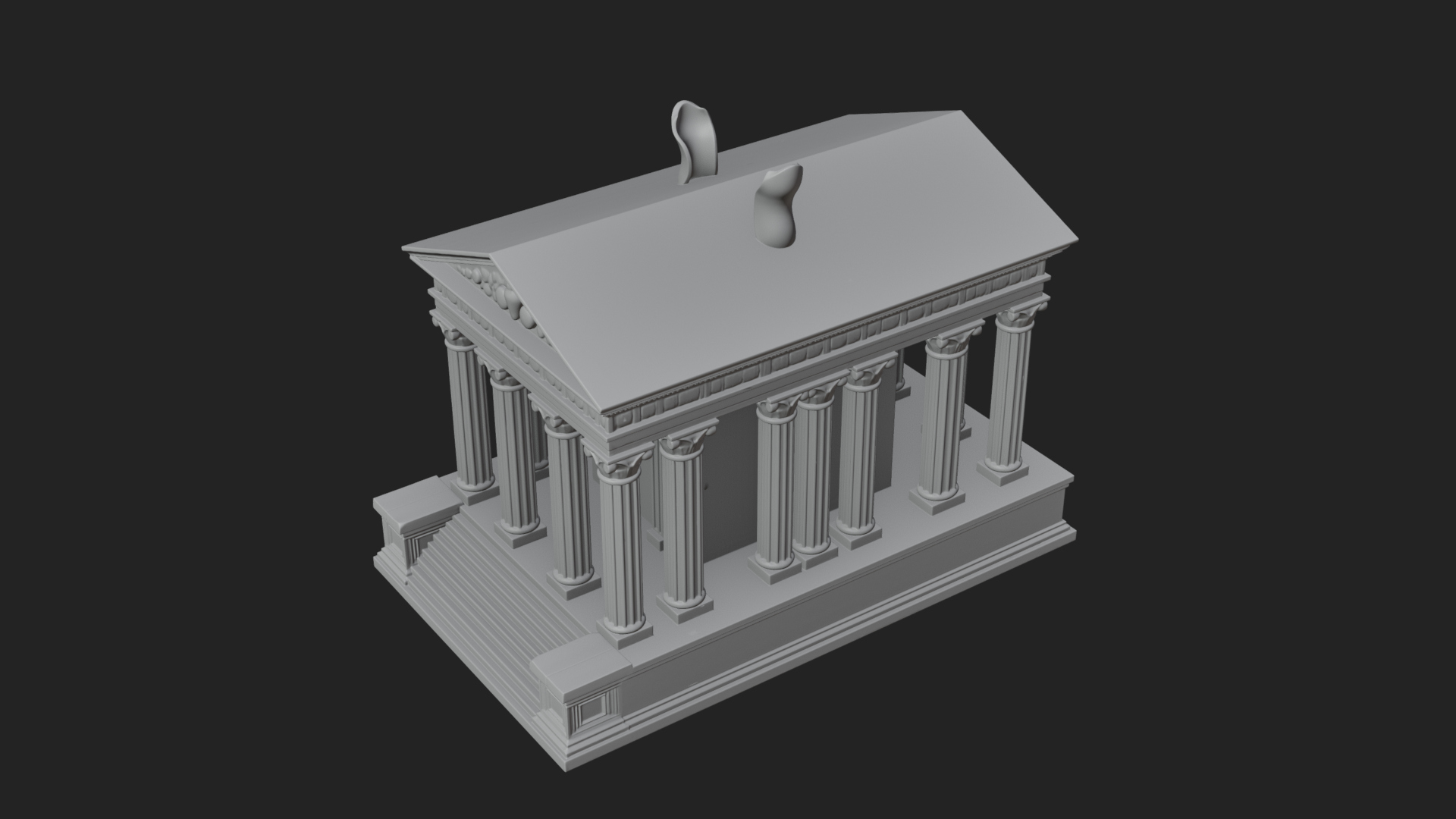 Classical Colonnade Temple Design 1 3D Print Model 3D Model