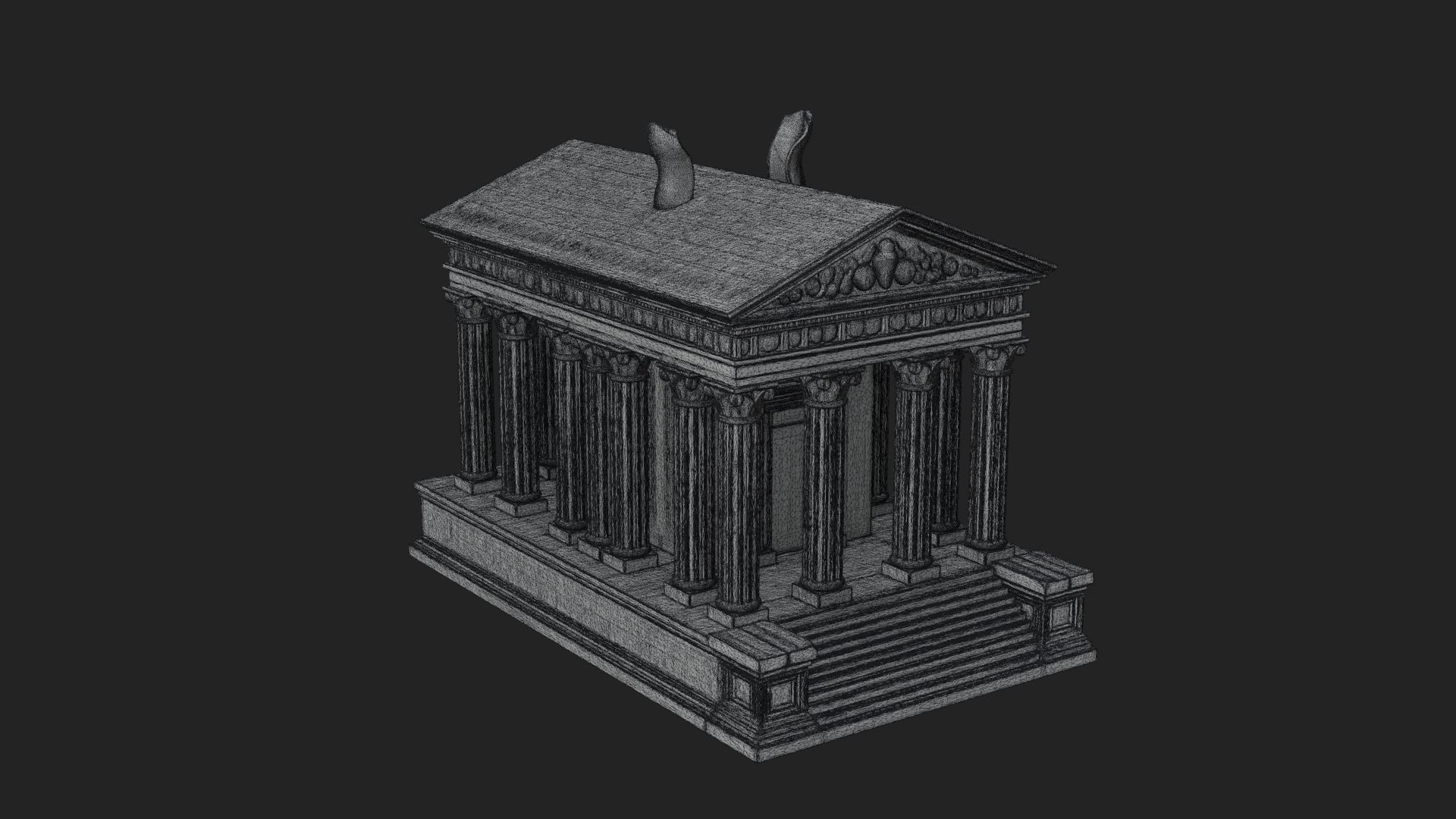 Classical Colonnade Temple Design 1 3D Print Model 3D Model