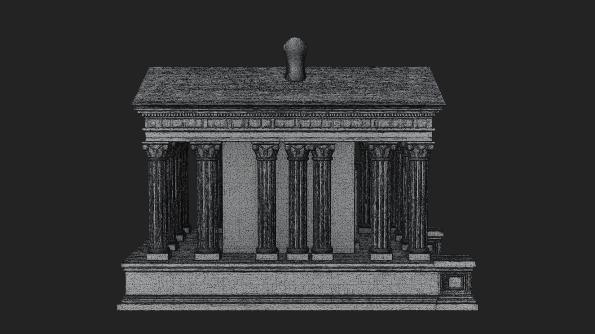 Classical Colonnade Temple Design 1 3D Print Model 3D Model