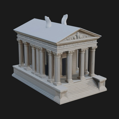 Classical Colonnade Temple Design 1 3D Print Model