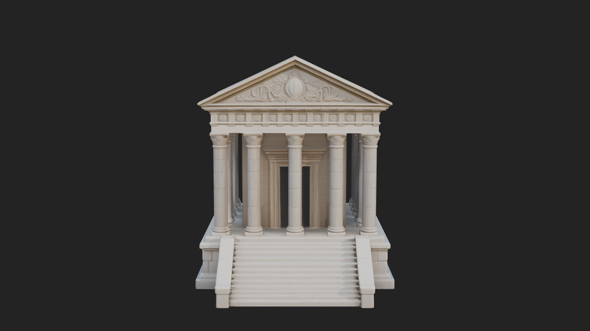 Classical Colonnade Temple Design 2 3D Print Model 3D Model
