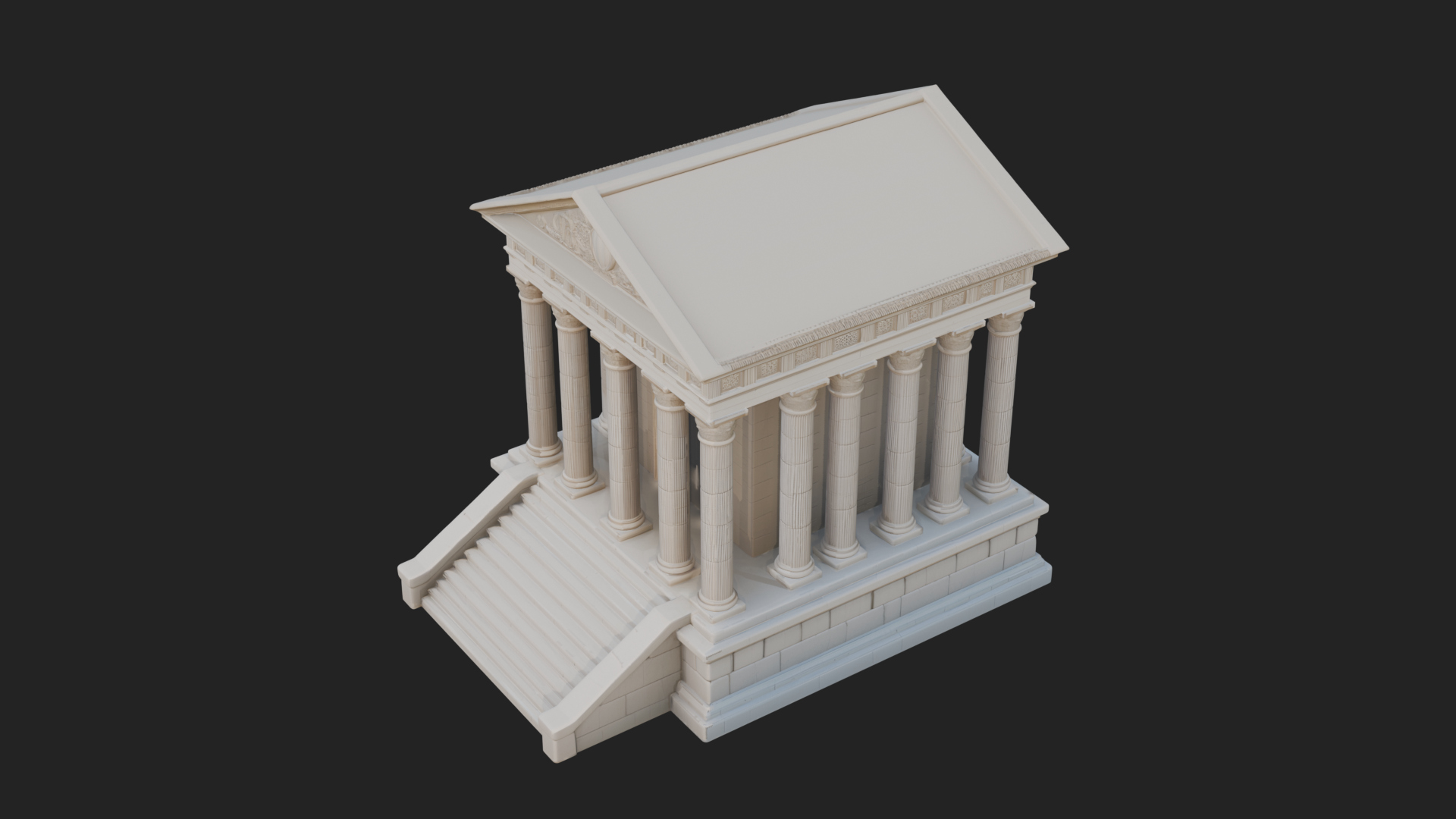 Classical Colonnade Temple Design 2 3D Print Model 3D Model