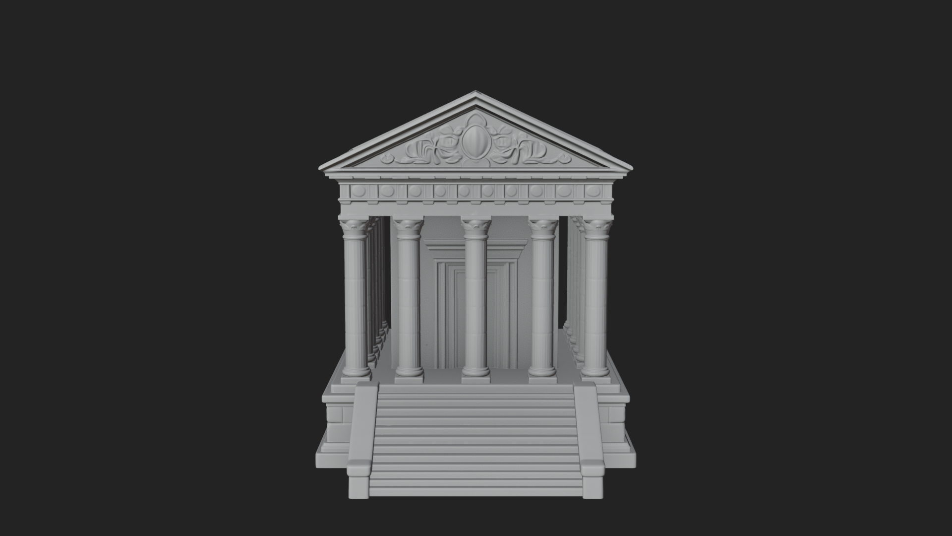 Classical Colonnade Temple Design 2 3D Print Model 3D Model