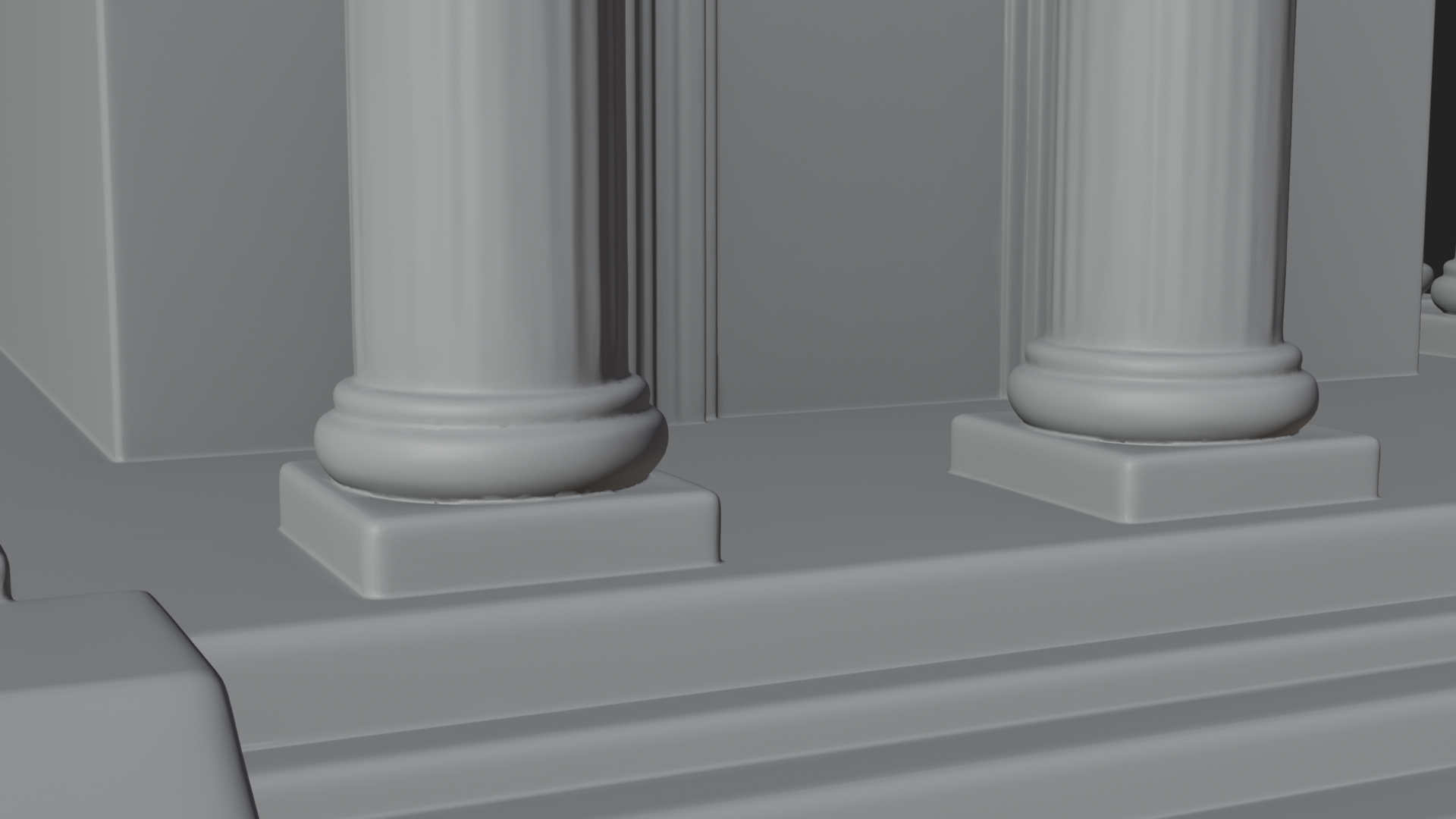 Classical Colonnade Temple Design 2 3D Print Model 3D Model