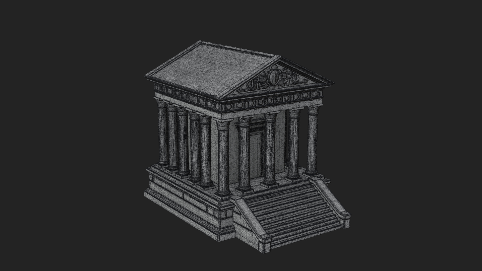 Classical Colonnade Temple Design 2 3D Print Model 3D Model