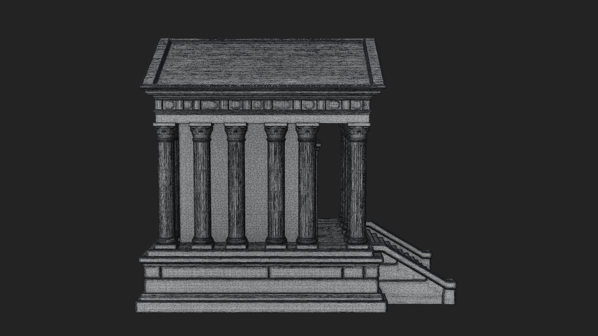 Classical Colonnade Temple Design 2 3D Print Model 3D Model