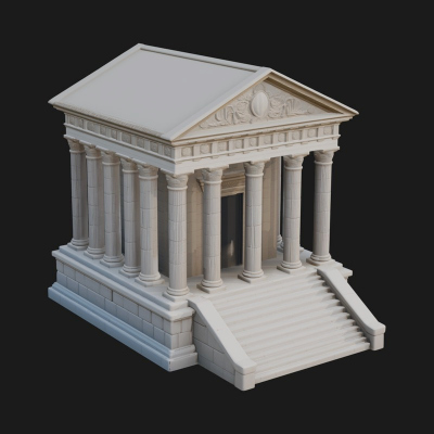 Classical Colonnade Temple Design 2 3D Print Model