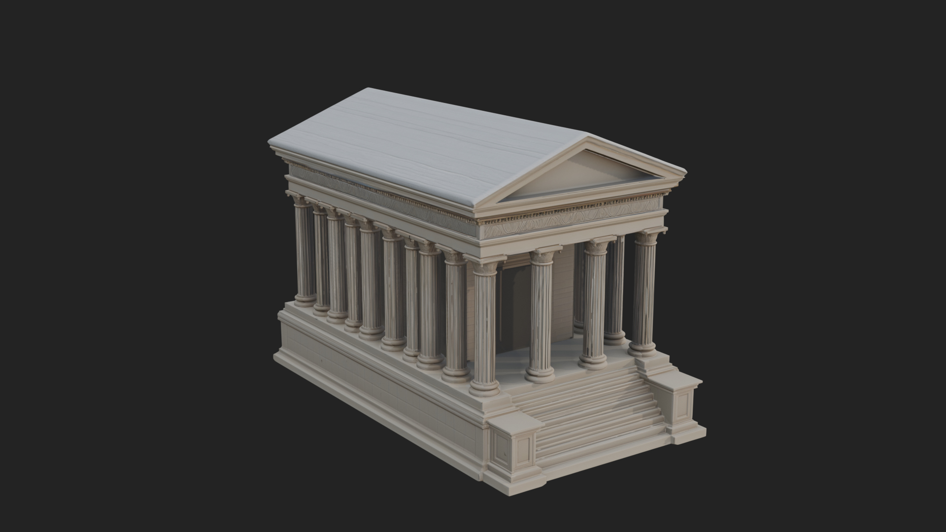 Classical Colonnade Temple Design 3 3D Print Model 3D Model