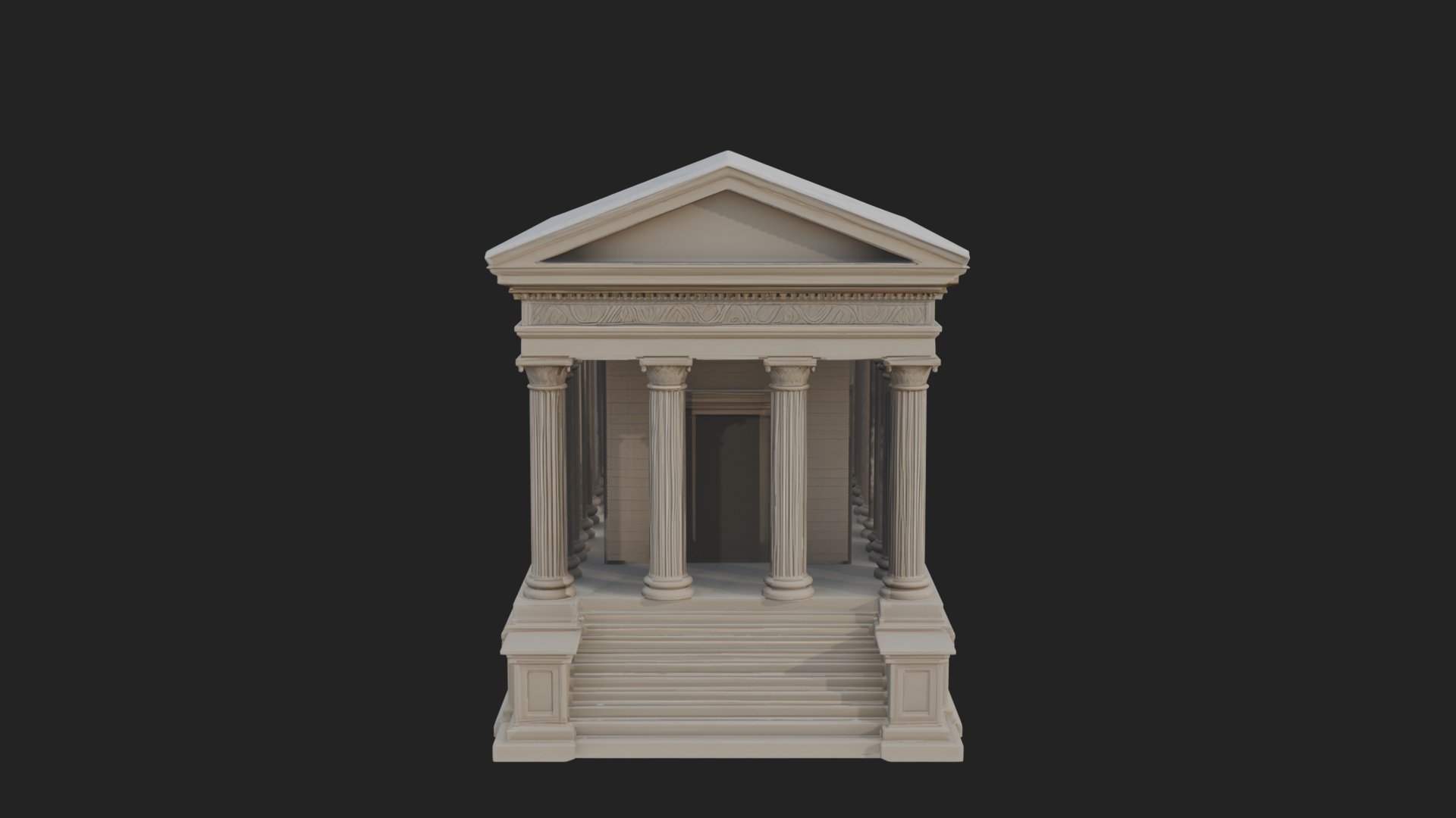Classical Colonnade Temple Design 3 3D Print Model 3D Model