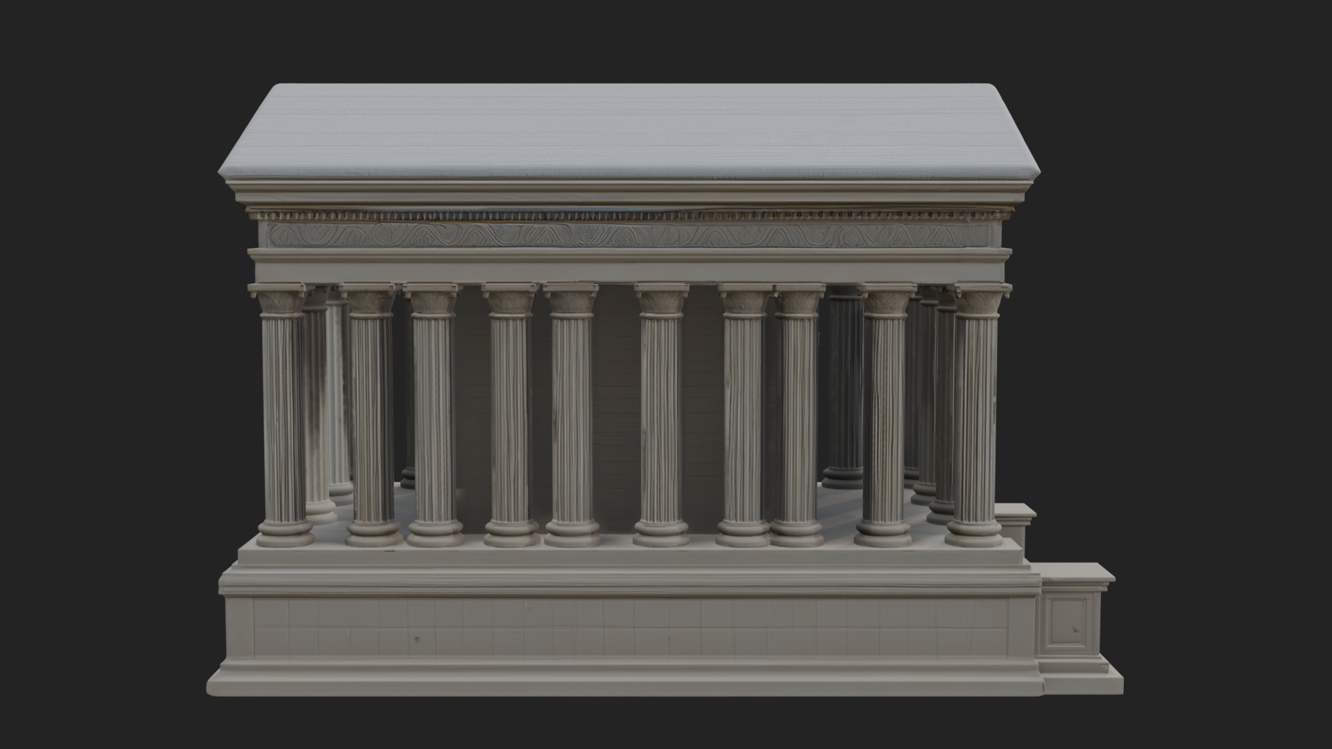 Classical Colonnade Temple Design 3 3D Print Model 3D Model