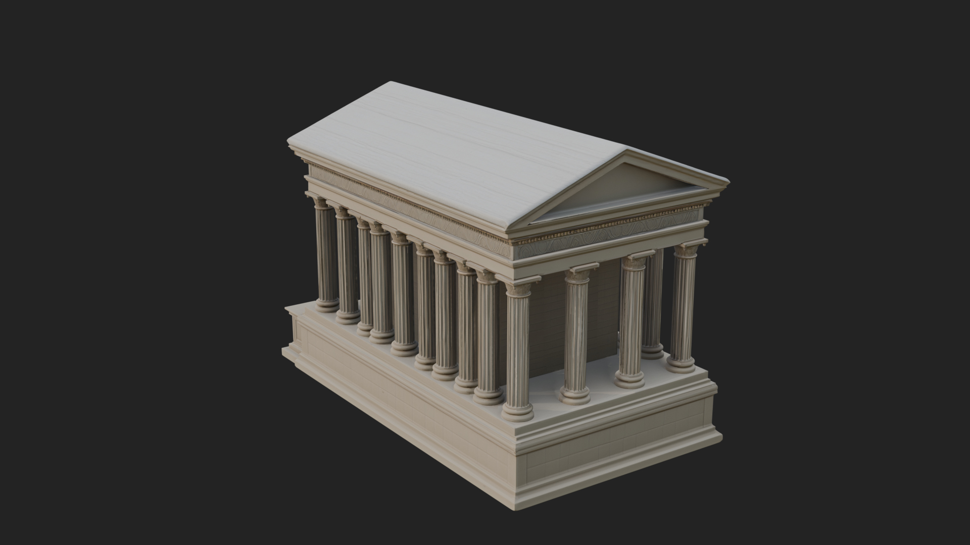 Classical Colonnade Temple Design 3 3D Print Model 3D Model