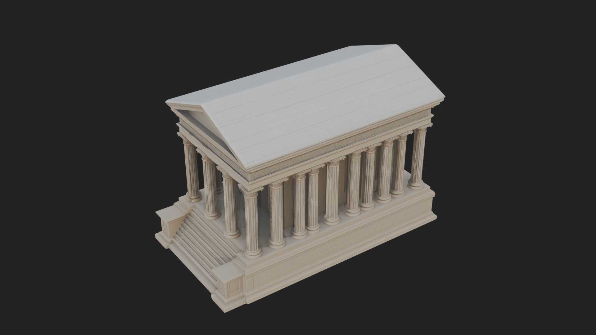 Classical Colonnade Temple Design 3 3D Print Model 3D Model