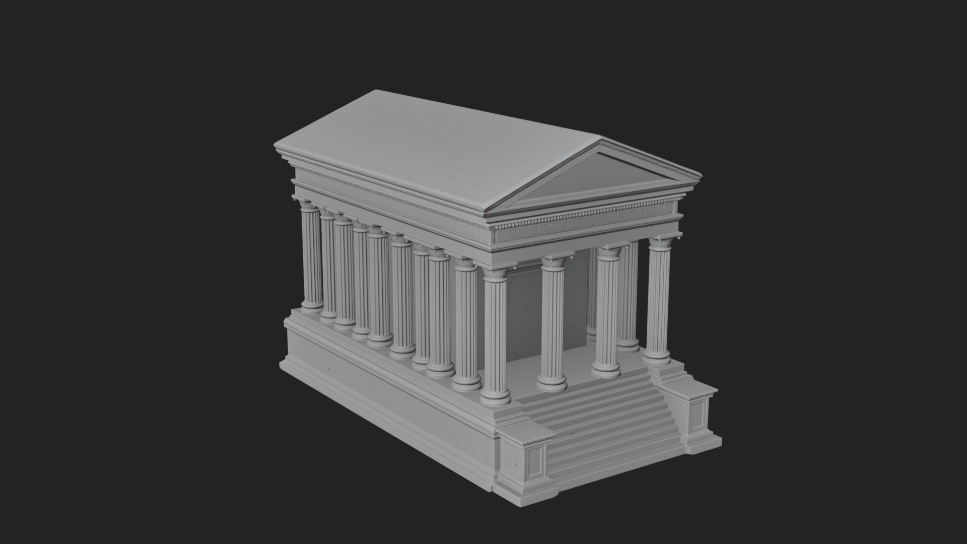 Classical Colonnade Temple Design 3 3D Print Model 3D Model