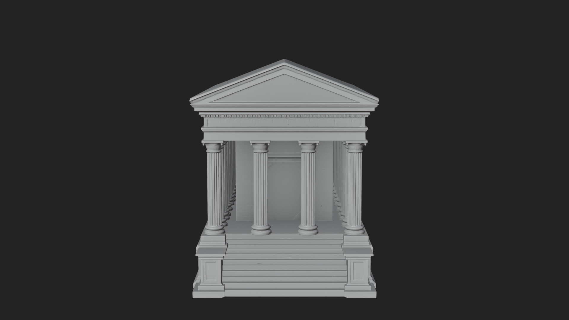 Classical Colonnade Temple Design 3 3D Print Model 3D Model
