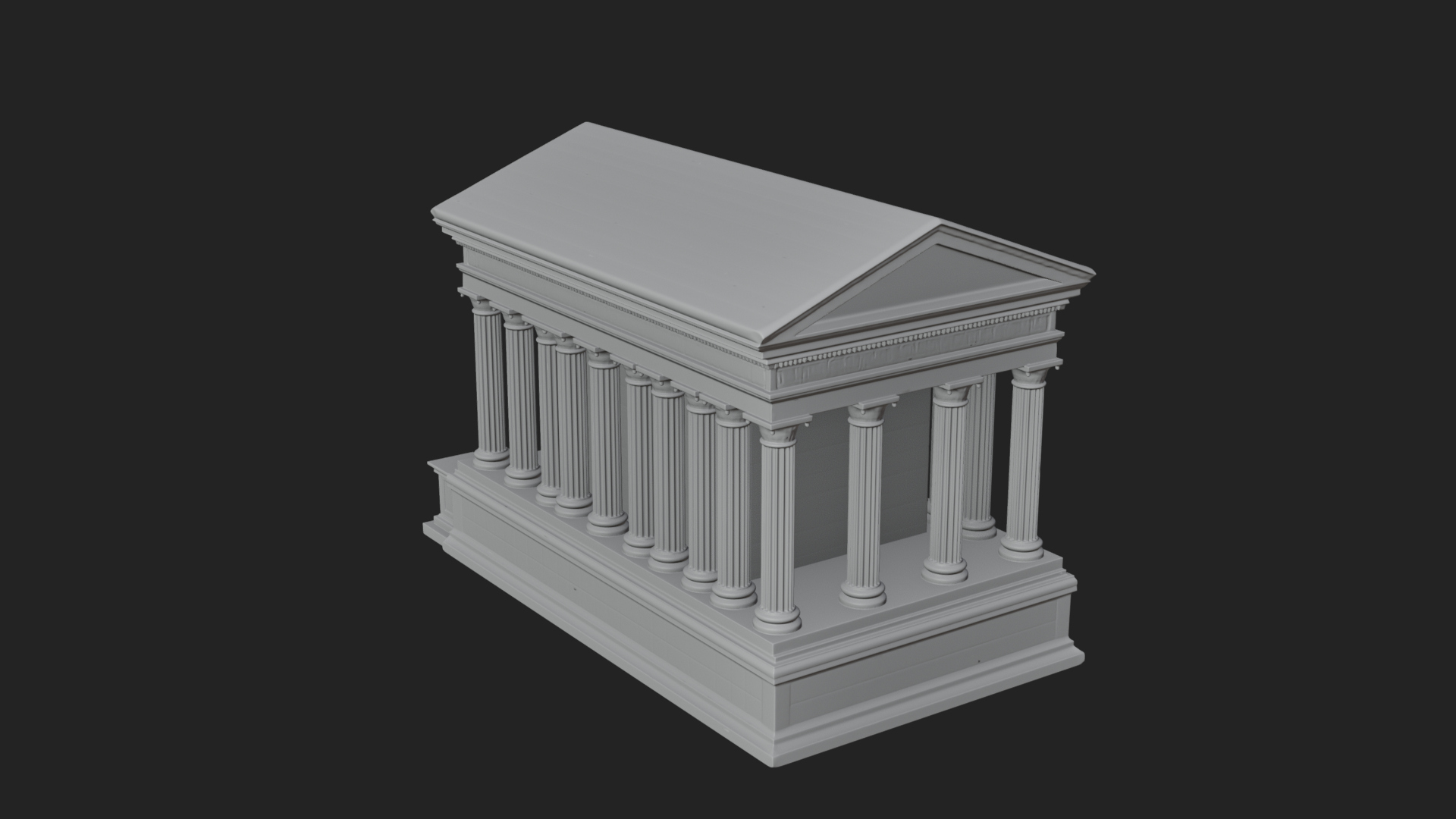 Classical Colonnade Temple Design 3 3D Print Model 3D Model